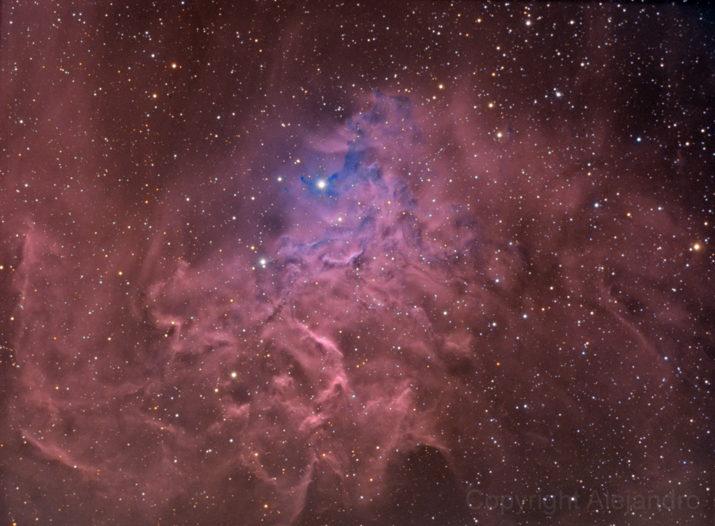 IC405 Nebulosa de la Llama, en HaRGB